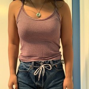 Red Stripped Tank Top